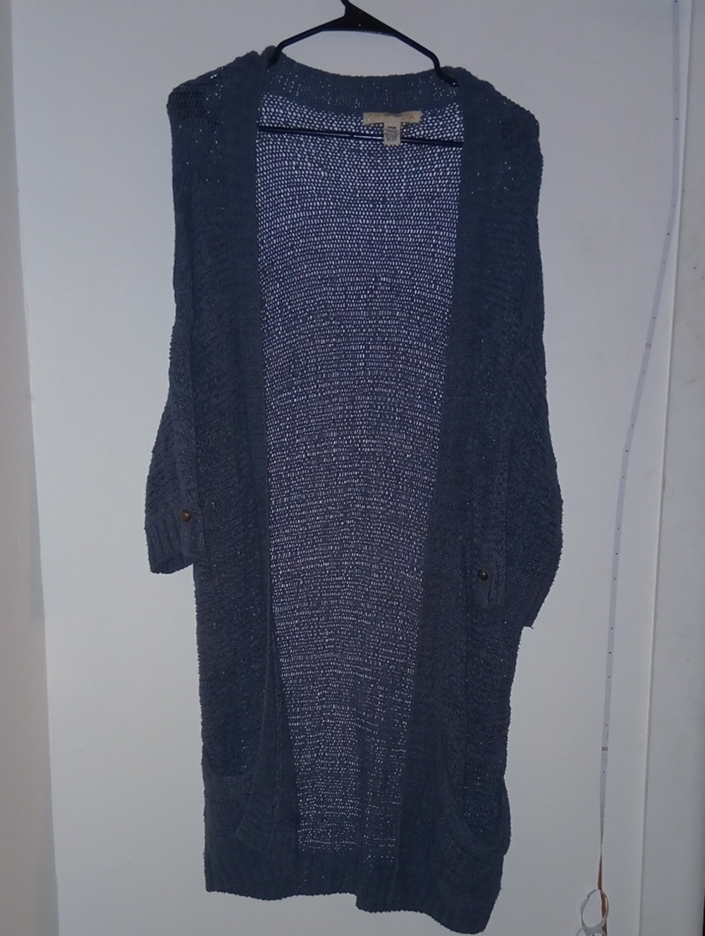 Love By Design Navy Open-Front Long Cardigan